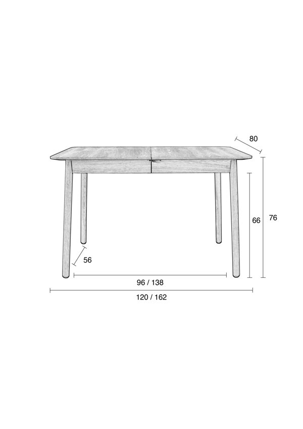 Zuiver 120cm Ash Solid Wood Dining Table Wayfair.co.uk